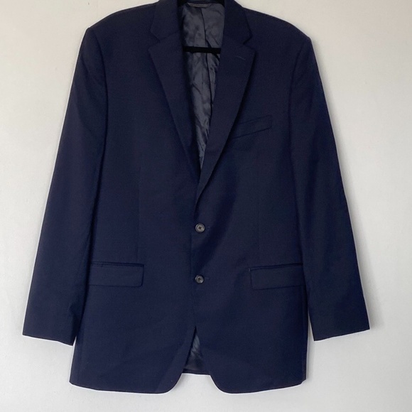 LAUREN Ralph Lauren Men Blazer Navy Blue Size 40L 100% Wool Classic Fit - Picture 2 of 6